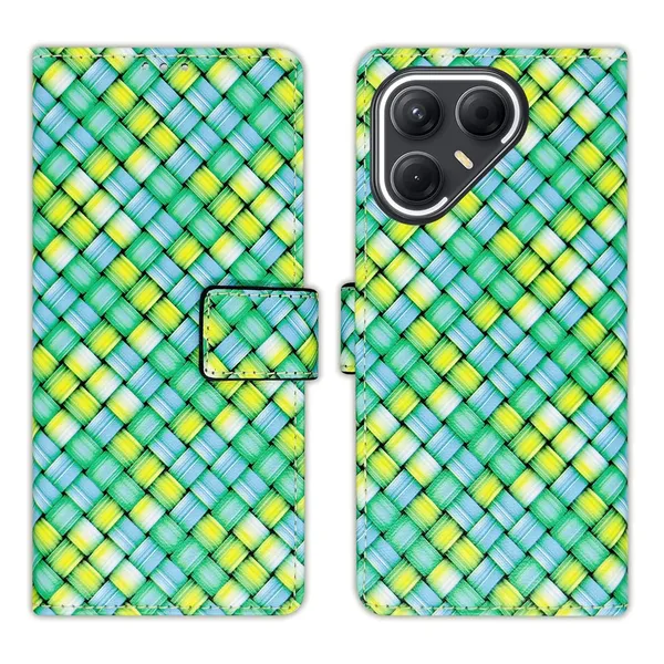 Mat_Green_Flip_Cover_for_Tecno_Pova_7_Pro_5G|_Leather_Finish|Shock_Proof|Magnetic_Clouser_Compatible_with_Tecno_Pova_7_Pro_5G_(Green)