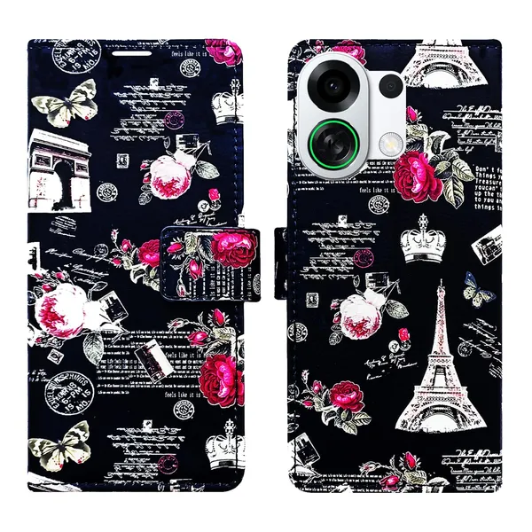 Black_Tower_Flip_Cover_for_Oppo_K13_Turbo_5G|_Leather_Finish|Shock_Proof|Magnetic_Clouser_Compatible_with_Oppo_K13_Turbo_5G_(Black)