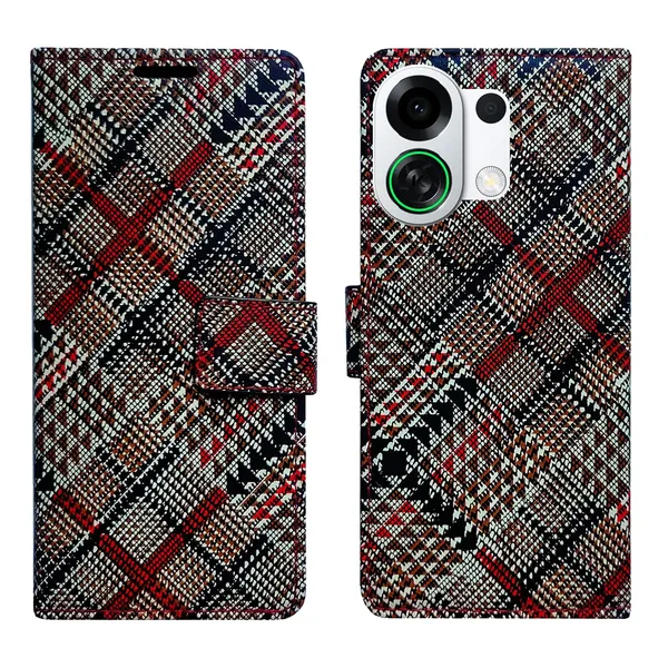 Check_Flip_Cover_for_Oppo_K13_Turbo_5G|_Leather_Finish|Shock_Proof|Magnetic_Clouser_Compatible_with_Oppo_K13_Turbo_5G_(Multicolor)
