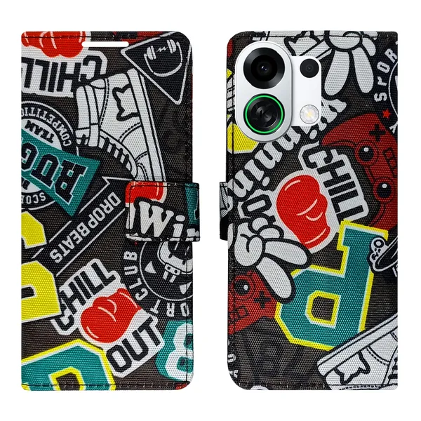 Chill_Black_Flip_Cover_for_Oppo_K13_Turbo_5G|_Leather_Finish|Shock_Proof|Magnetic_Clouser_Compatible_with_Oppo_K13_Turbo_5G_(Black)