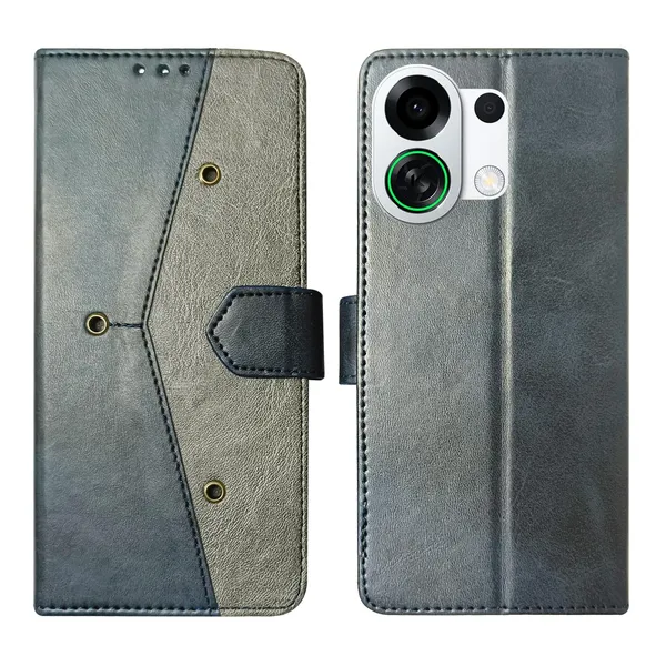 Kite_Blue_Flip_Cover_for_Oppo_K13_Turbo_5G|_Leather_Finish|Shock_Proof|Magnetic_Clouser_Compatible_with_Oppo_K13_Turbo_5G_(Blue)