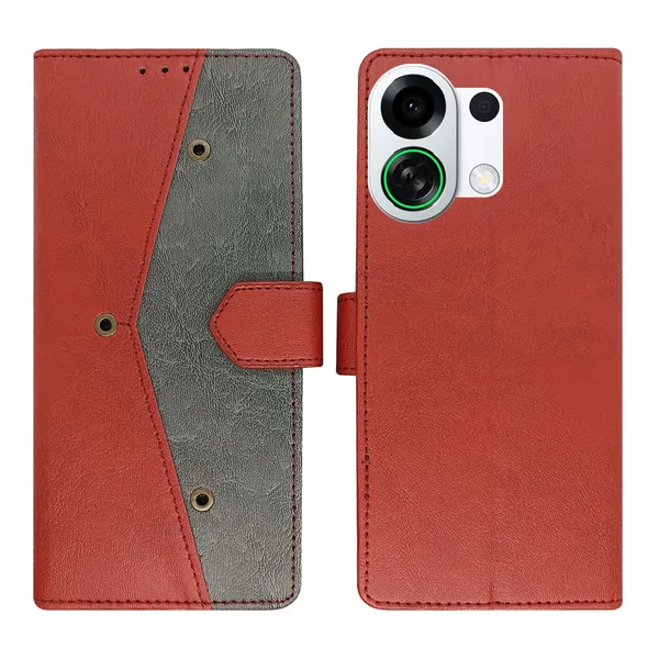 Kite_Red_Flip_Cover_for_Oppo_K13_Turbo_5G|_Leather_Finish|Shock_Proof|Magnetic_Clouser_Compatible_with_Oppo_K13_Turbo_5G_(Red)