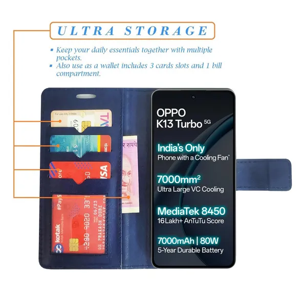 Blue_GP_Flip_Cover_for_Oppo_K13_Turbo_5G|_Leather_Finish|Shock_Proof|Magnetic_Clouser_Compatible_with_Oppo_K13_Turbo_5G_(Blue)