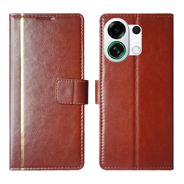 Brown_GP_Flip_Cover_for_Oppo_K13_Turbo_5G|_Leather_Finish|Shock_Proof|Magnetic_Clouser_Compatible_with_Oppo_K13_Turbo_5G_(Brown)
