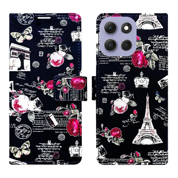 Black_Tower_Flip_Cover_for_Moto_G86_Power_5G|_Leather_Finish|Shock_Proof|Magnetic_Clouser_Compatible_with_Moto_G86_Power_5G_(Black)