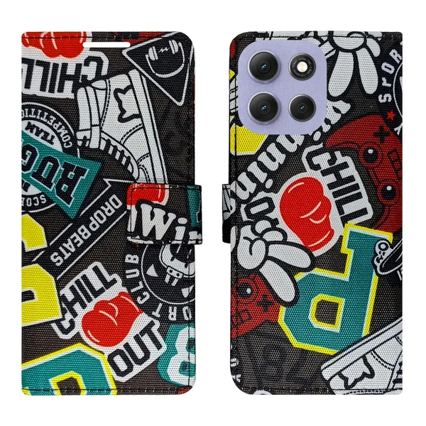 Chill_Black_Flip_Cover_for_Moto_G86_Power_5G|_Leather_Finish|Shock_Proof|Magnetic_Clouser_Compatible_with_Moto_G86_Power_5G_(Black)