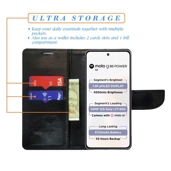 Garden_Blue_Flip_Cover_for_Moto_G86_Power_5G|_Leather_Finish|Shock_Proof|Magnetic_Clouser_Compatible_with_Moto_G86_Power_5G_(Blue)