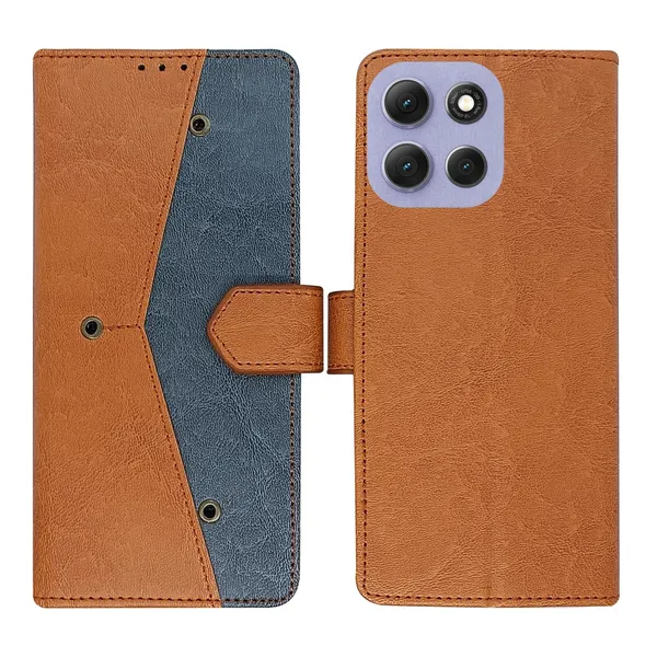 Kite_Brown_Flip_Cover_for_Moto_G86_Power_5G|_Leather_Finish|Shock_Proof|Magnetic_Clouser_Compatible_with_Moto_G86_Power_5G_(Brown)