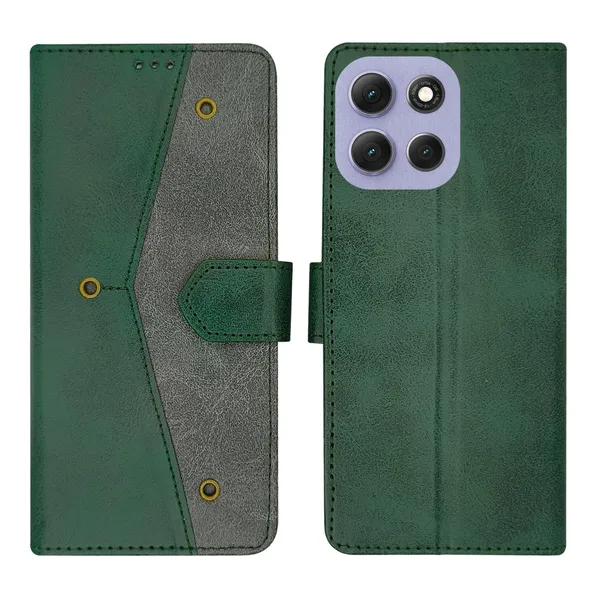 Kite_Green_Flip_Cover_for_Moto_G86_Power_5G|_Leather_Finish|Shock_Proof|Magnetic_Clouser_Compatible_with_Moto_G86_Power_5G_(Green)