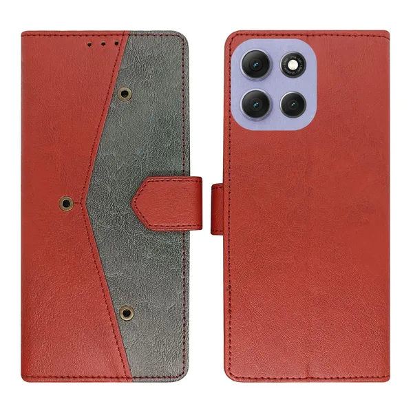 Kite_Red_Flip_Cover_for_Moto_G86_Power_5G|_Leather_Finish|Shock_Proof|Magnetic_Clouser_Compatible_with_Moto_G86_Power_5G_(Red)