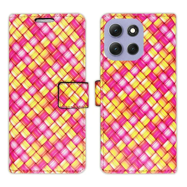 Mat_Pink_Flip_Cover_for_Moto_G86_Power_5G|_Leather_Finish|Shock_Proof|Magnetic_Clouser_Compatible_with_Moto_G86_Power_5G_(Pink)