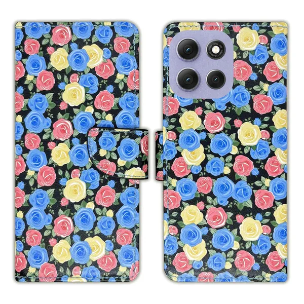 Rose_Blue_Flip_Cover_for_Moto_G86_Power_5G|_Leather_Finish|Shock_Proof|Magnetic_Clouser_Compatible_with_Moto_G86_Power_5G_(Blue)