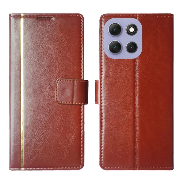 Brown_GP_Flip_Cover_for_Moto_G86_Power_5G|_Leather_Finish|Shock_Proof|Magnetic_Clouser_Compatible_with_Moto_G86_Power_5G_(Brown)