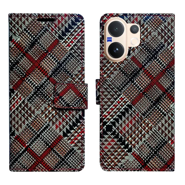Check_Flip_Cover_for_Vivo_V60_5G|_Leather_Finish|Shock_Proof|Magnetic_Clouser_Compatible_with_Vivo_V60_5G_(Multicolor)