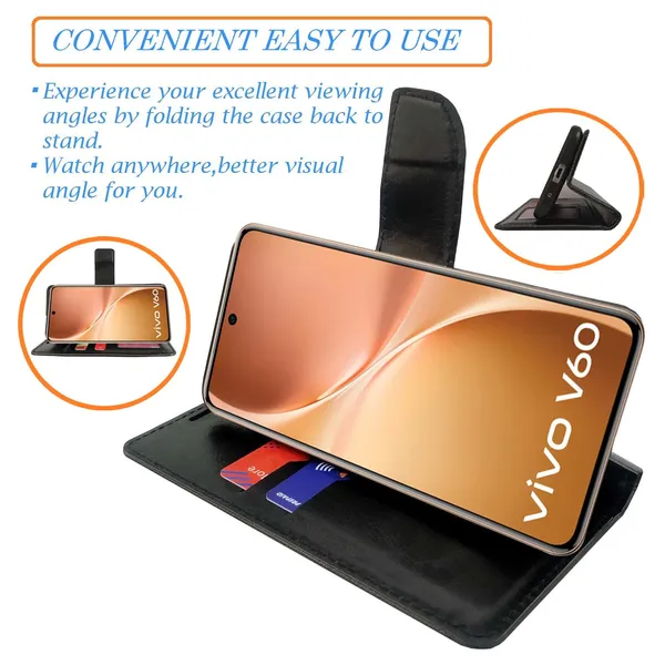 Green_MRC_Flip_Cover_for_Vivo_V60_5G|_Leather_Finish|Shock_Proof|Magnetic_Clouser_Compatible_with_Vivo_V60_5G_(Green)