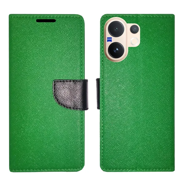Green_MRC_Flip_Cover_for_Vivo_V60_5G|_Leather_Finish|Shock_Proof|Magnetic_Clouser_Compatible_with_Vivo_V60_5G_(Green)