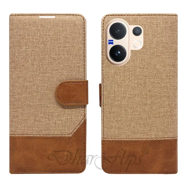 Khadi_Yellow_Flip_Cover_for_Vivo_V60_5G|_Leather_Finish|Shock_Proof|Magnetic_Clouser_Compatible_with_Vivo_V60_5G_(Yellow)