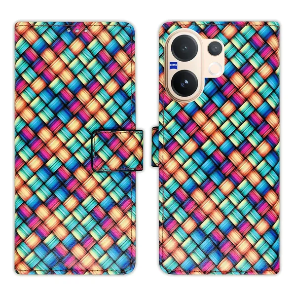 Mat_Mix_Flip_Cover_for_Vivo_V60_5G|_Leather_Finish|Shock_Proof|Magnetic_Clouser_Compatible_with_Vivo_V60_5G_(Multicolor)
