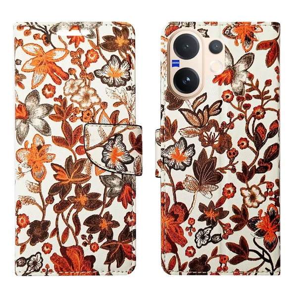Orange_Pattern_Flip_Cover_for_Vivo_V60_5G|_Leather_Finish|Shock_Proof|Magnetic_Clouser_Compatible_with_Vivo_V60_5G_(Orange)