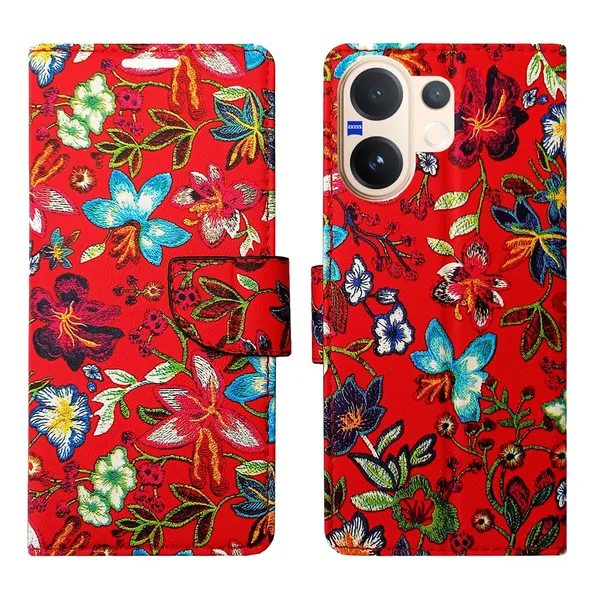 Red_Pattern_Flip_Cover_for_Vivo_V60_5G|_Leather_Finish|Shock_Proof|Magnetic_Clouser_Compatible_with_Vivo_V60_5G_(Red)