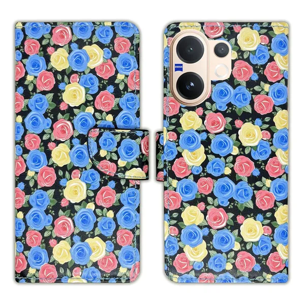 Rose_Blue_Flip_Cover_for_Vivo_V60_5G|_Leather_Finish|Shock_Proof|Magnetic_Clouser_Compatible_with_Vivo_V60_5G_(Blue)