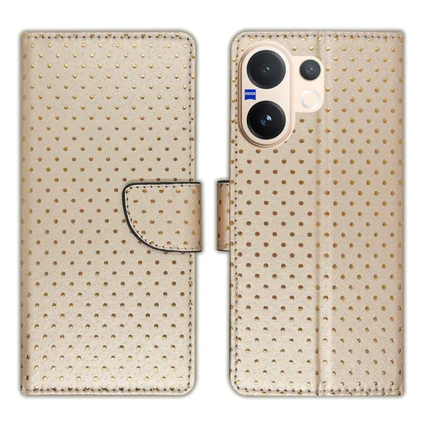 Skin_Dot_Flip_Cover_for_Vivo_V60_5G|_Leather_Finish|Shock_Proof|Magnetic_Clouser_Compatible_with_Vivo_V60_5G_(Brown)
