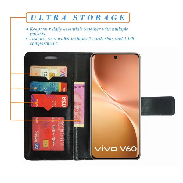 Black_GP_Flip_Cover_for_Vivo_V60_5G|_Leather_Finish|Shock_Proof|Magnetic_Clouser_Compatible_with_Vivo_V60_5G_(Black)