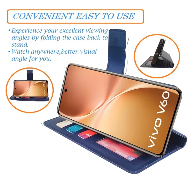 Blue_GP_Flip_Cover_for_Vivo_V60_5G|_Leather_Finish|Shock_Proof|Magnetic_Clouser_Compatible_with_Vivo_V60_5G_(Blue)