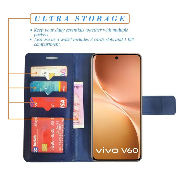 Blue_GP_Flip_Cover_for_Vivo_V60_5G|_Leather_Finish|Shock_Proof|Magnetic_Clouser_Compatible_with_Vivo_V60_5G_(Blue)
