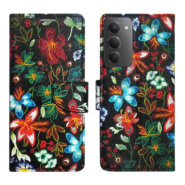 Black_Pattern_Flip_Cover_for_Redmi_15_5G|_Leather_Finish|Shock_Proof|Magnetic_Clouser_Compatible_with_Redmi_15_5G_(Black)