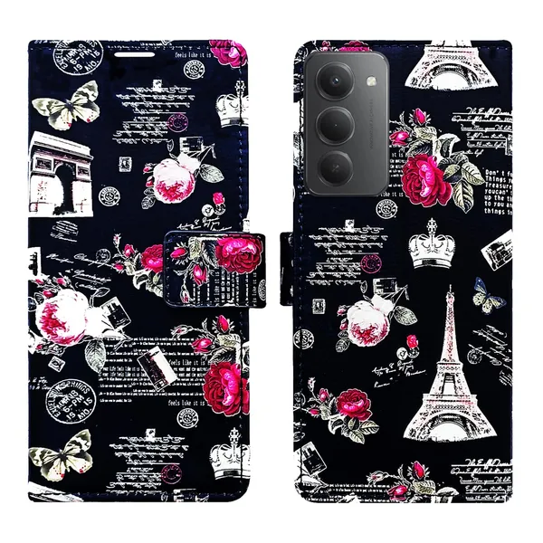 Black_Tower_Flip_Cover_for_Redmi_15_5G|_Leather_Finish|Shock_Proof|Magnetic_Clouser_Compatible_with_Redmi_15_5G_(Black)