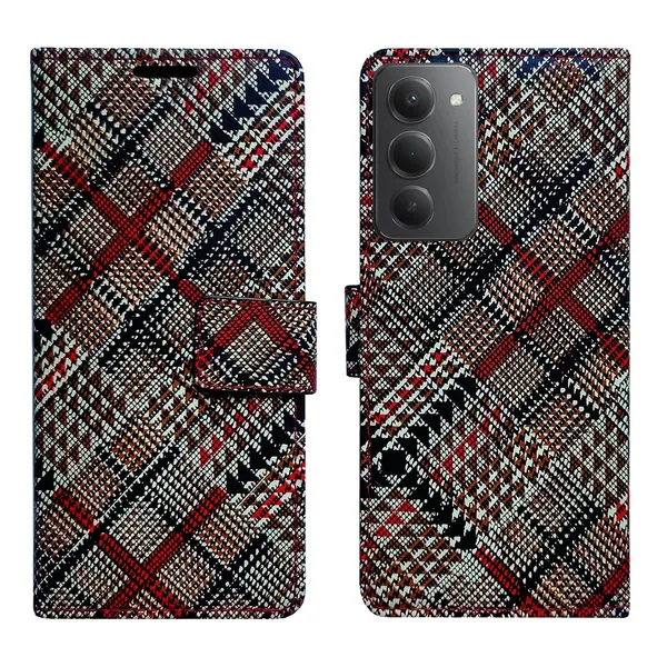 Check_Flip_Cover_for_Redmi_15_5G|_Leather_Finish|Shock_Proof|Magnetic_Clouser_Compatible_with_Redmi_15_5G_(Multicolor)
