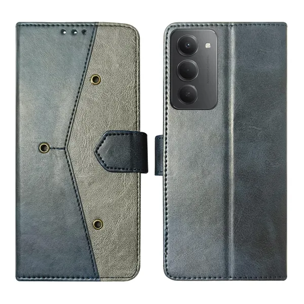 Kite_Blue_Flip_Cover_for_Redmi_15_5G|_Leather_Finish|Shock_Proof|Magnetic_Clouser_Compatible_with_Redmi_15_5G_(Blue)