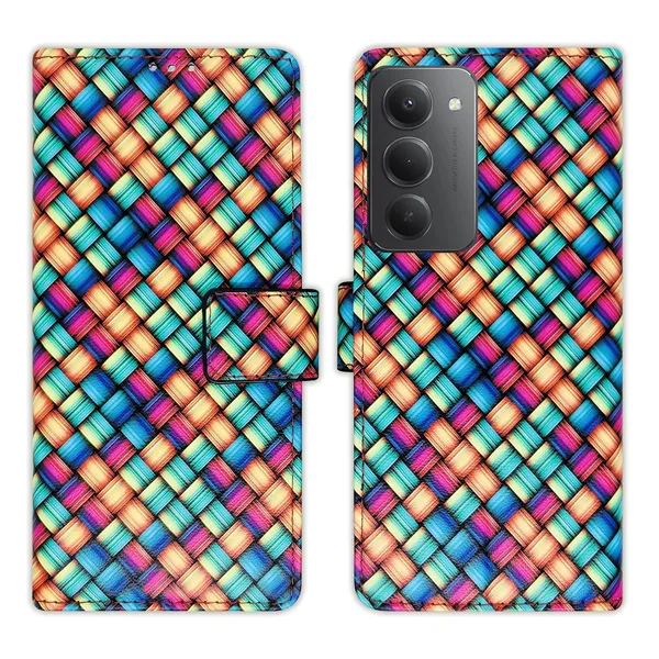 Mat_Mix_Flip_Cover_for_Redmi_15_5G|_Leather_Finish|Shock_Proof|Magnetic_Clouser_Compatible_with_Redmi_15_5G_(Multicolor)