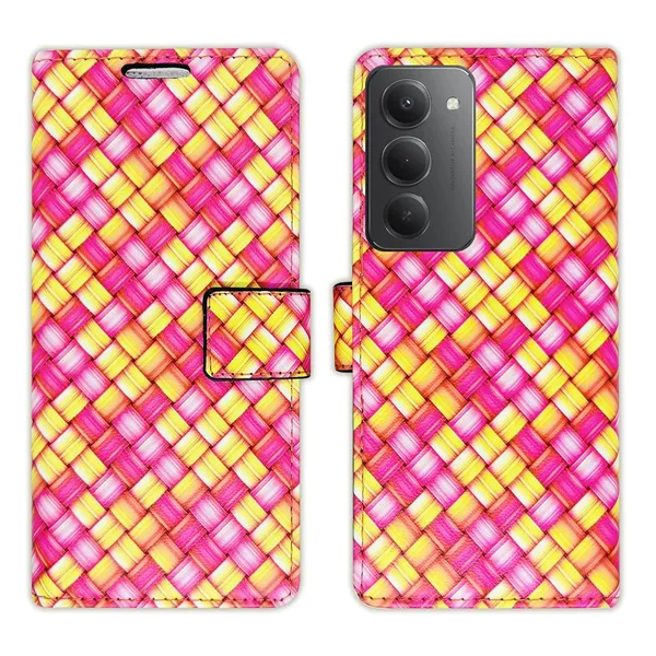 Mat_Pink_Flip_Cover_for_Redmi_15_5G|_Leather_Finish|Shock_Proof|Magnetic_Clouser_Compatible_with_Redmi_15_5G_(Pink)