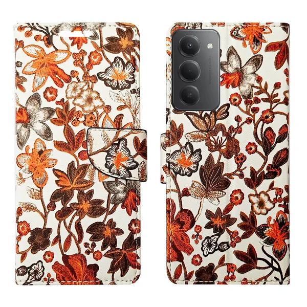 Orange_Pattern_Flip_Cover_for_Redmi_15_5G|_Leather_Finish|Shock_Proof|Magnetic_Clouser_Compatible_with_Redmi_15_5G_(Orange)