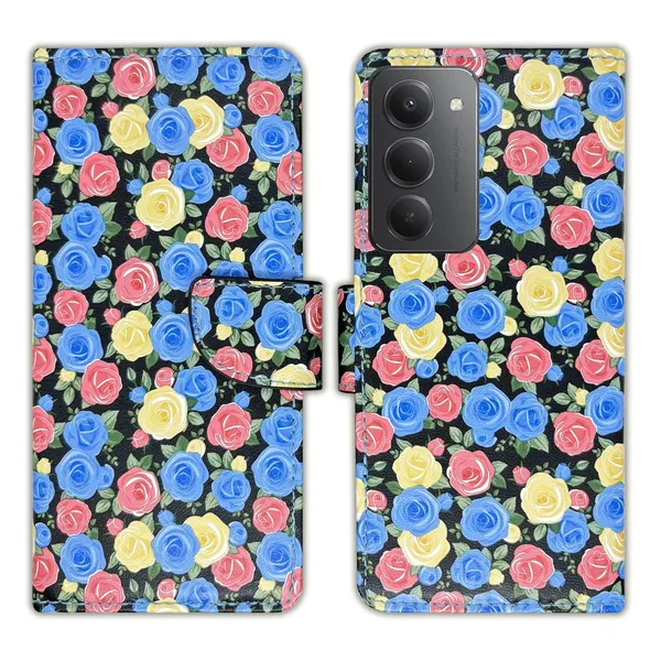 Rose_Blue_Flip_Cover_for_Redmi_15_5G|_Leather_Finish|Shock_Proof|Magnetic_Clouser_Compatible_with_Redmi_15_5G_(Blue)