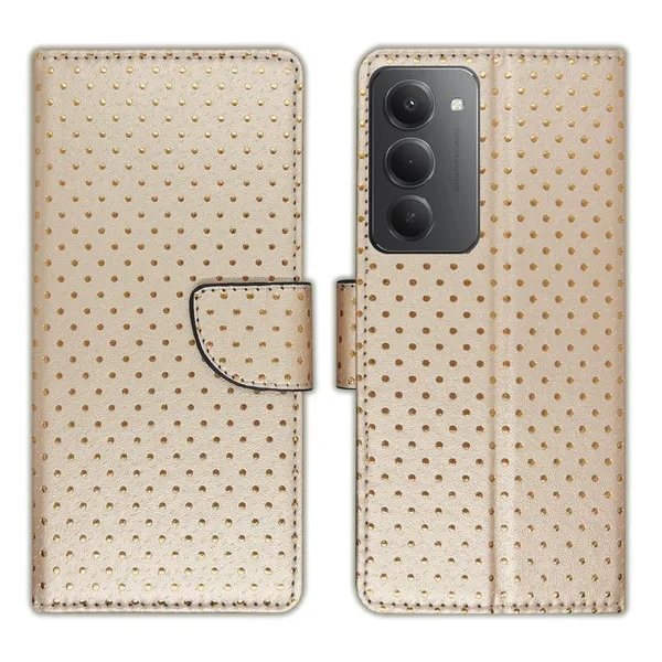 Skin_Dot_Flip_Cover_for_Redmi_15_5G|_Leather_Finish|Shock_Proof|Magnetic_Clouser_Compatible_with_Redmi_15_5G_(Brown)