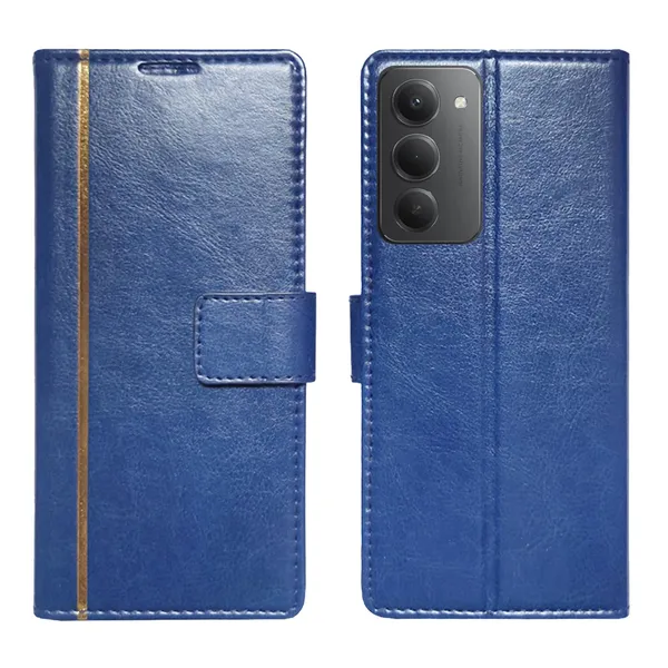 Blue_GP_Flip_Cover_for_Redmi_15_5G|_Leather_Finish|Shock_Proof|Magnetic_Clouser_Compatible_with_Redmi_15_5G_(Blue)