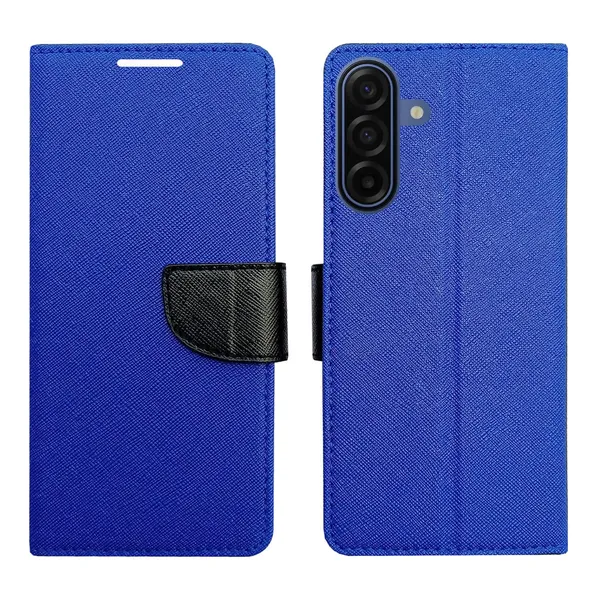 Blue_MRC_Flip_Cover_for_Samsung_A17_5G|_Leather_Finish|Shock_Proof|Magnetic_Clouser_Compatible_with_Samsung_A17_5G_(Blue)