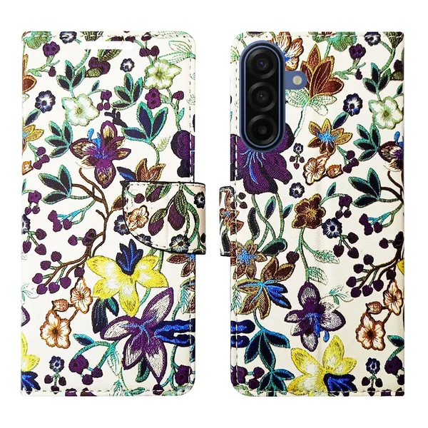 Purple_Pattern_Flip_Cover_for_Samsung_A17_5G|_Leather_Finish|Shock_Proof|Magnetic_Clouser_Compatible_with_Samsung_A17_5G_(Purple)