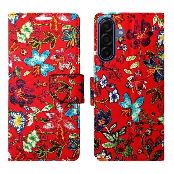 Red_Pattern_Flip_Cover_for_Samsung_A17_5G|_Leather_Finish|Shock_Proof|Magnetic_Clouser_Compatible_with_Samsung_A17_5G_(Red)