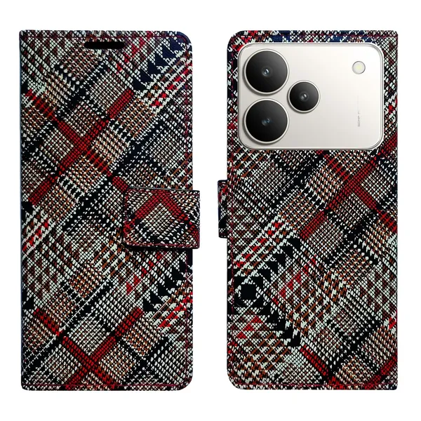 Check_Flip_Cover_for_Realme_P4_5G|_Leather_Finish|Shock_Proof|Magnetic_Clouser_Compatible_with_Realme_P4_5G_(Multicolor)