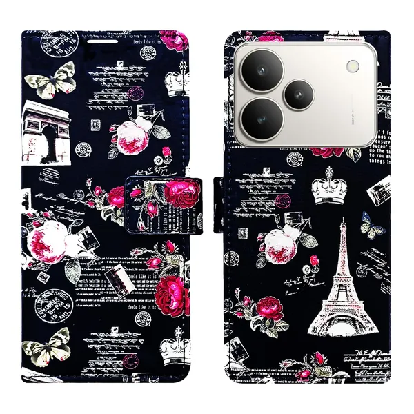 Black_Tower_Flip_Cover_for_Realme_P4_5G|_Leather_Finish|Shock_Proof|Magnetic_Clouser_Compatible_with_Realme_P4_5G_(Black)