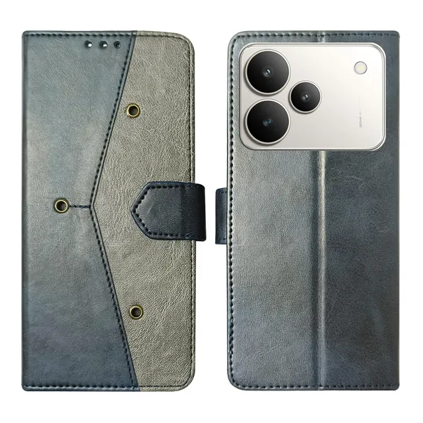 Kite_Blue_Flip_Cover_for_Realme_P4_5G|_Leather_Finish|Shock_Proof|Magnetic_Clouser_Compatible_with_Realme_P4_5G_(Blue)