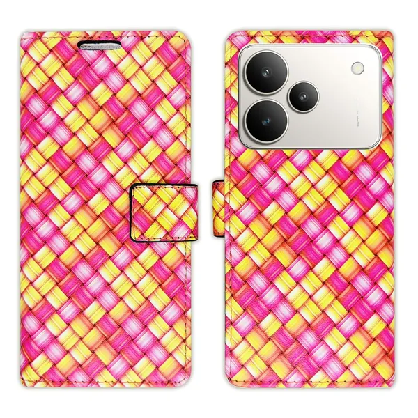Mat_Pink_Flip_Cover_for_Realme_P4_5G|_Leather_Finish|Shock_Proof|Magnetic_Clouser_Compatible_with_Realme_P4_5G_(Pink)
