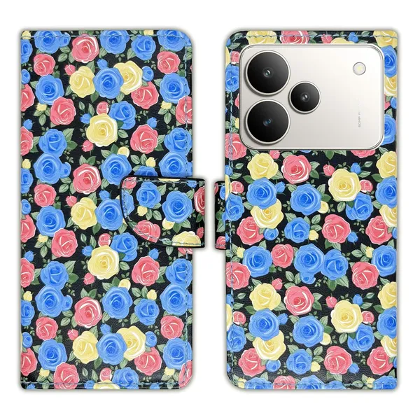 Rose_Blue_Flip_Cover_for_Realme_P4_5G|_Leather_Finish|Shock_Proof|Magnetic_Clouser_Compatible_with_Realme_P4_5G_(Blue)