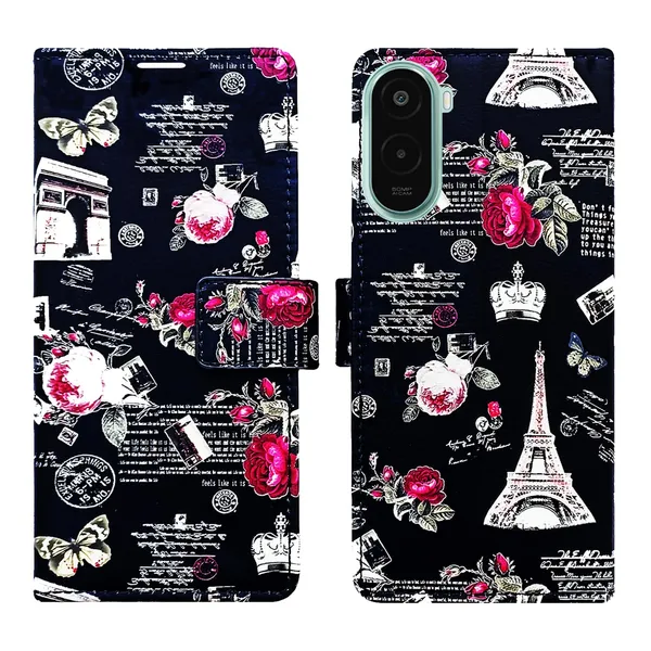 Black_Tower_Flip_Cover_for_Poco_M7_Plus_5G|_Leather_Finish|Shock_Proof|Magnetic_Clouser_Compatible_with_Poco_M7_Plus_5G_(Black)