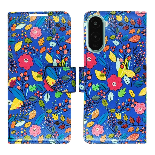 Garden_Blue_Flip_Cover_for_Poco_M7_Plus_5G|_Leather_Finish|Shock_Proof|Magnetic_Clouser_Compatible_with_Poco_M7_Plus_5G_(Blue)