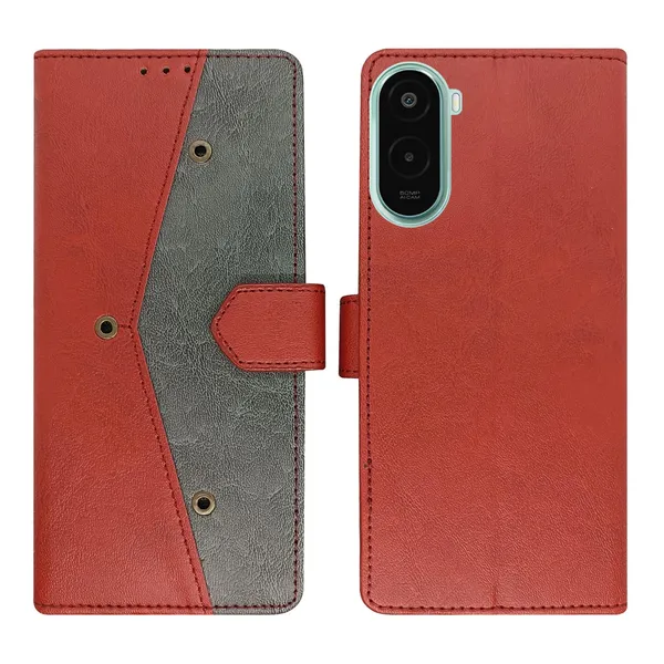 Kite_Red_Flip_Cover_for_Poco_M7_Plus_5G|_Leather_Finish|Shock_Proof|Magnetic_Clouser_Compatible_with_Poco_M7_Plus_5G_(Red)